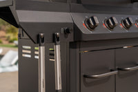 4-Burner Gas Grill with Side Burner in Black