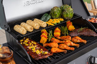 4-Burner Gas Grill with Side Burner in Black