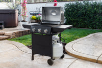 3-Burner Gas Grill with Side Shelves