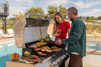 Gourmet Pro 5-Burner Gas Grill with Side Burner in Black