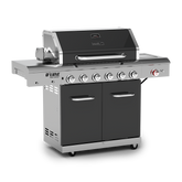 Deluxe 6-Burner Propane Gas Grill with Ceramic Searing Side Burner & Rotisserie Kit