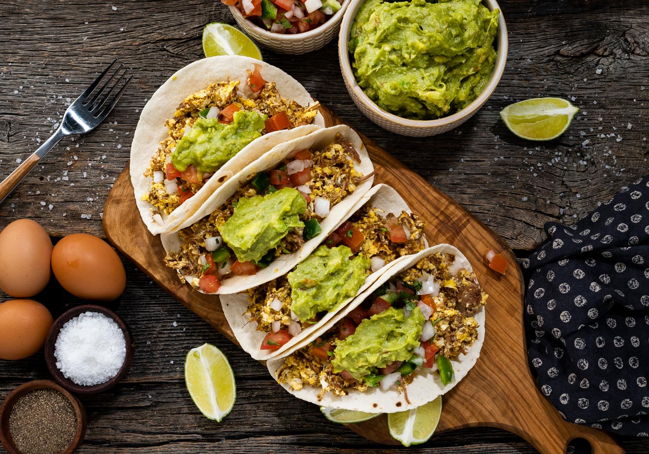 Machaca Breakfast Tacos