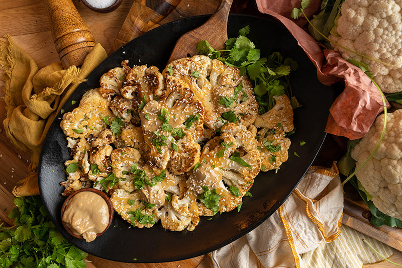 Grilled Ginger Cauliflower Steaks