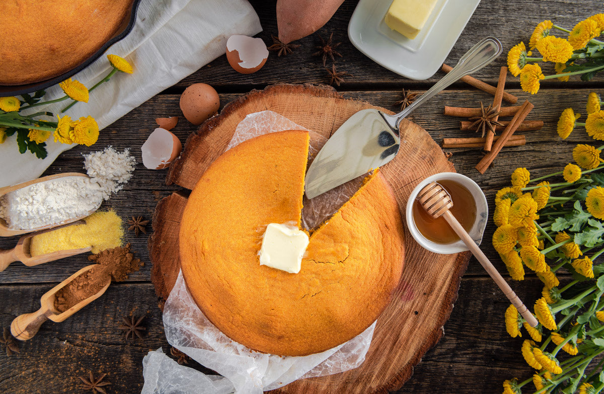Sweet Potato Honey Cornbread