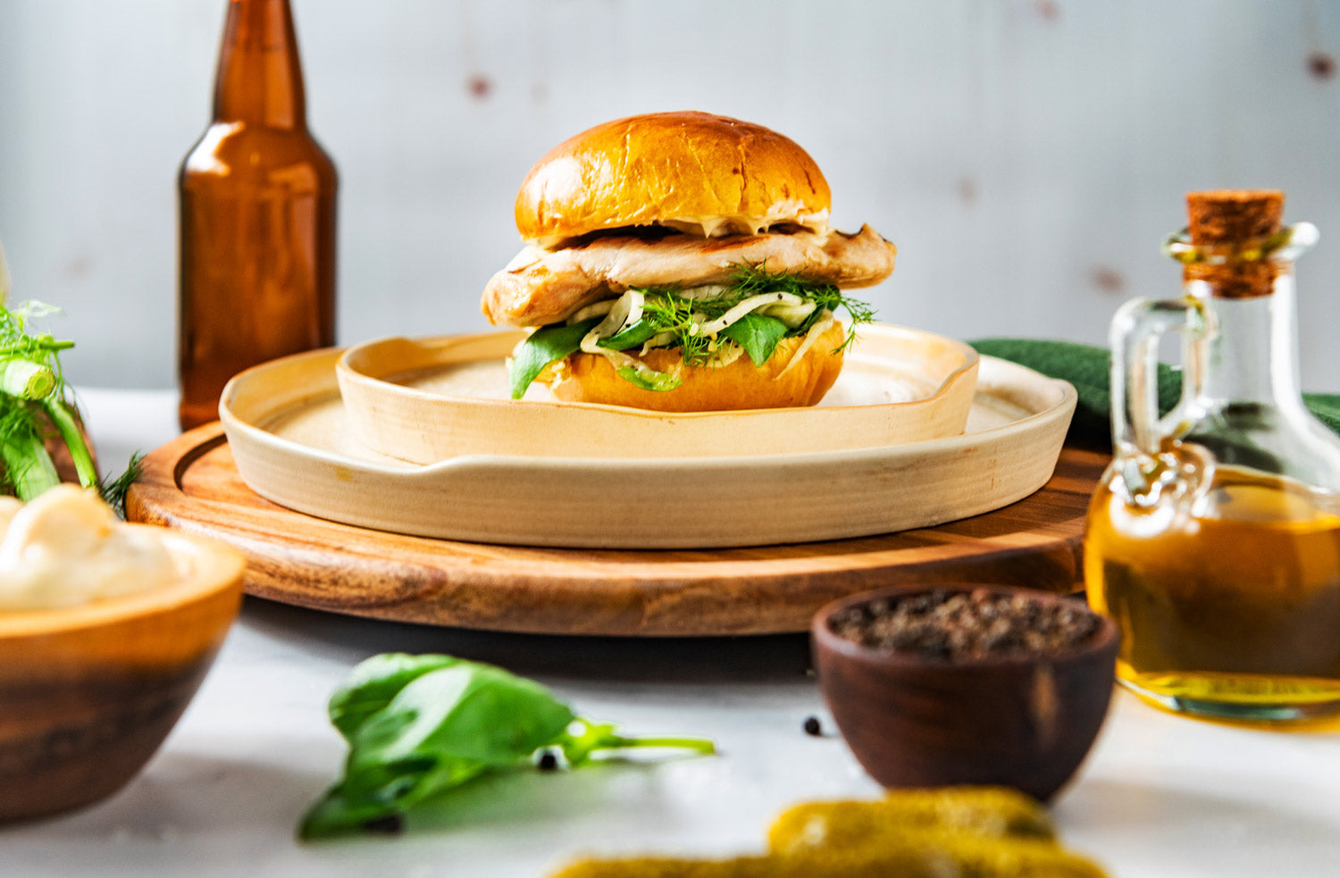 Grilled Chicken Caesar Sandwiches