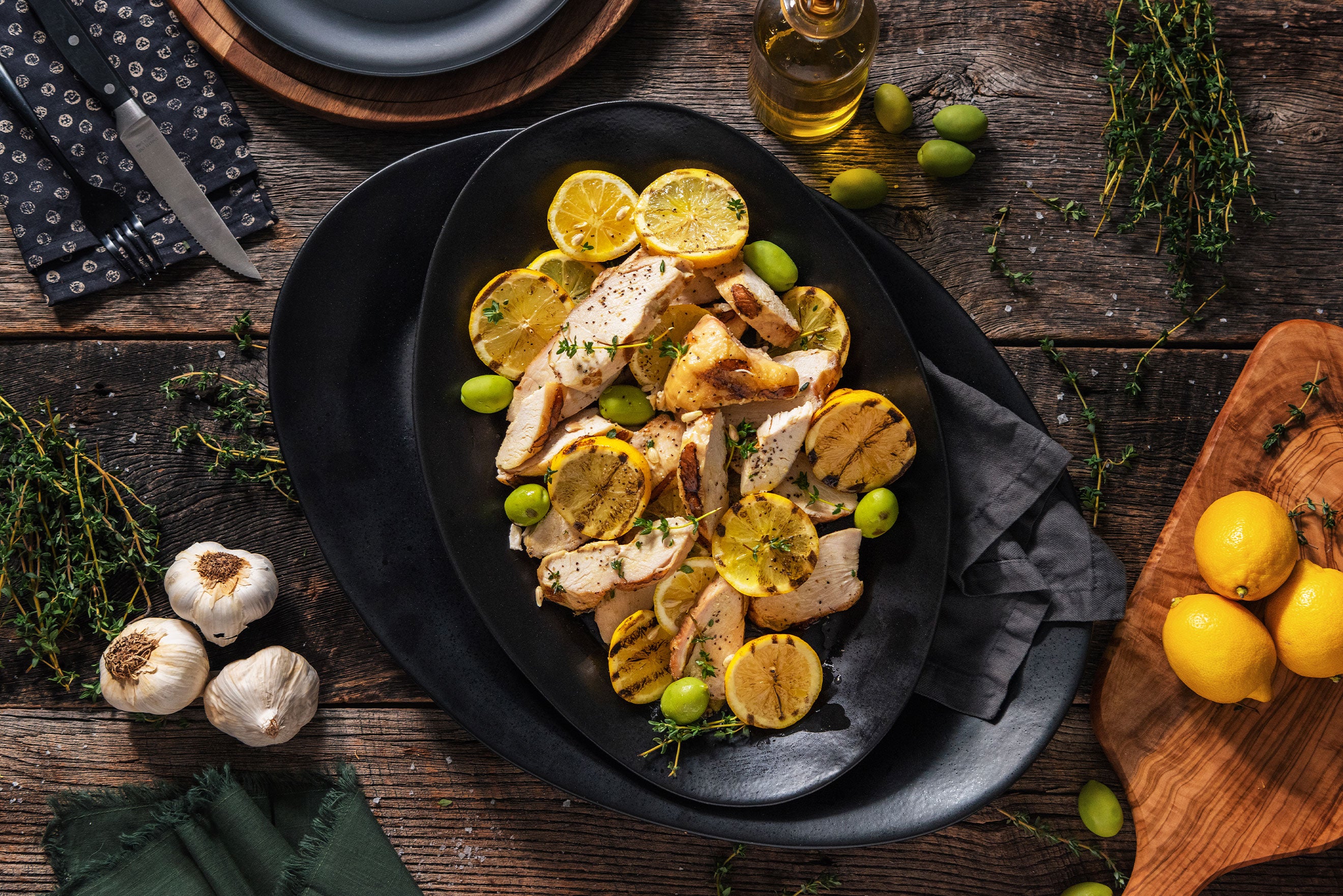 Grilled Chicken with Lemon & Thyme