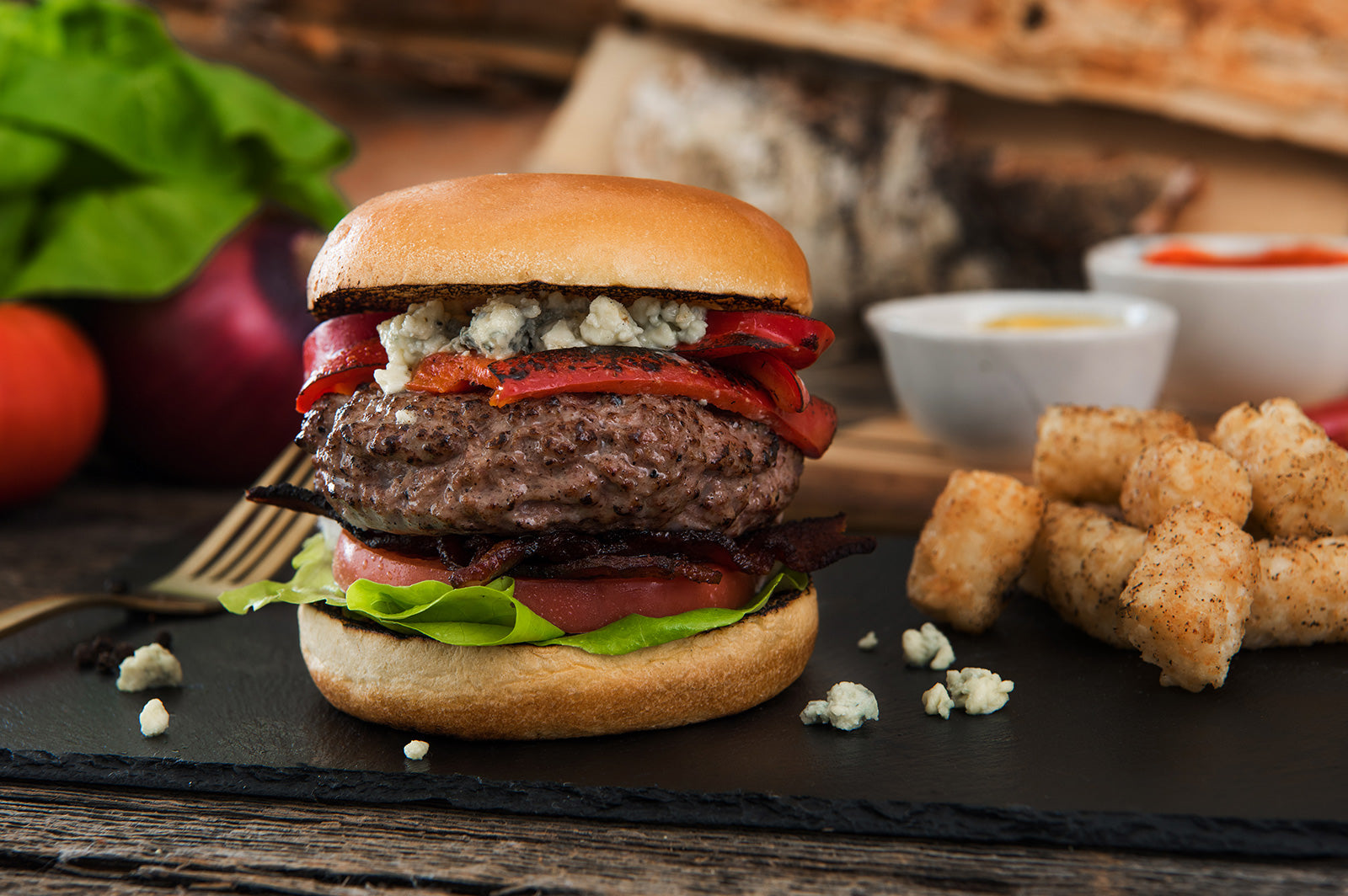 Red White and Bleu Burger