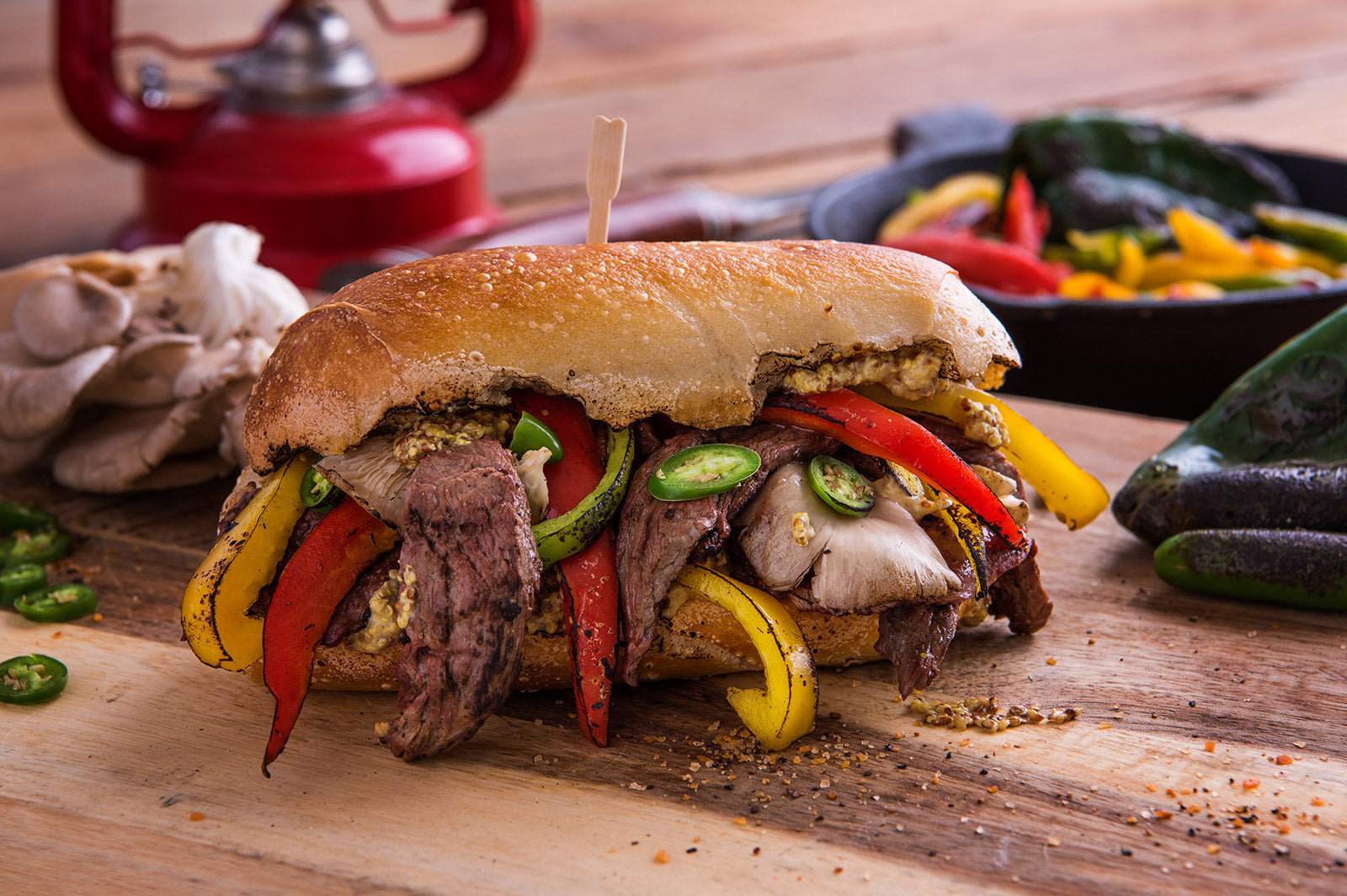 Grilled Venison Tenderloin Hoagies