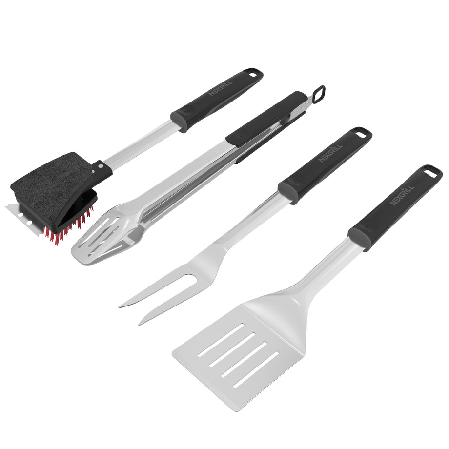 4 PC Grill Stainless Steel Tool Set
