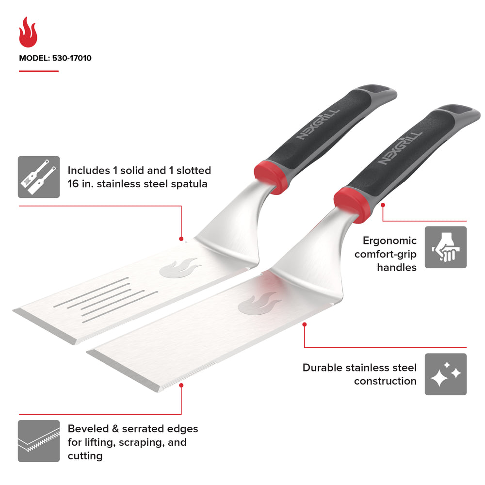 Daytona 2 Pcs Stainless Steel Griddle Spatula