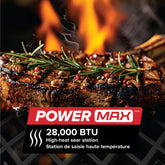 4-Burner Dual Fuel Gas Grill in Black with Side and PowerMax™ Burners