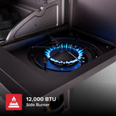 5 Burner Propane Gas Grill with Side Burner in Black