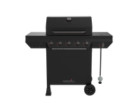 5 Burner Propane Gas Grill with Side Burner in Black