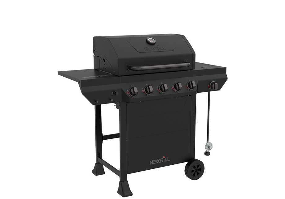 Nexgrill 5 Burner Propane Gas Grill with Side Burner in Black
