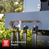 Deluxe 6 Burner Dual Fuel Gas Grill with Searing Side Burner