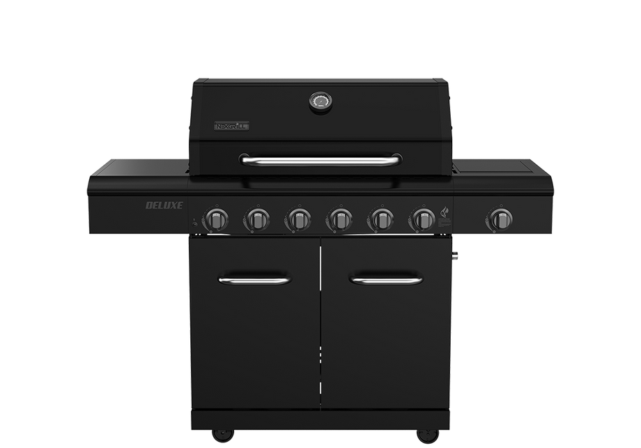 Deluxe 7-Burner Gas Grill with Stainless Steel Side Burner