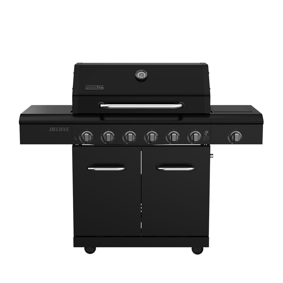 Deluxe 7-Burner Gas Grill with Stainless Steel Side Burner
