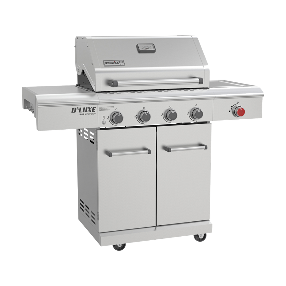 Deluxe 4-Burner Gas Grill with Searing Side Burner