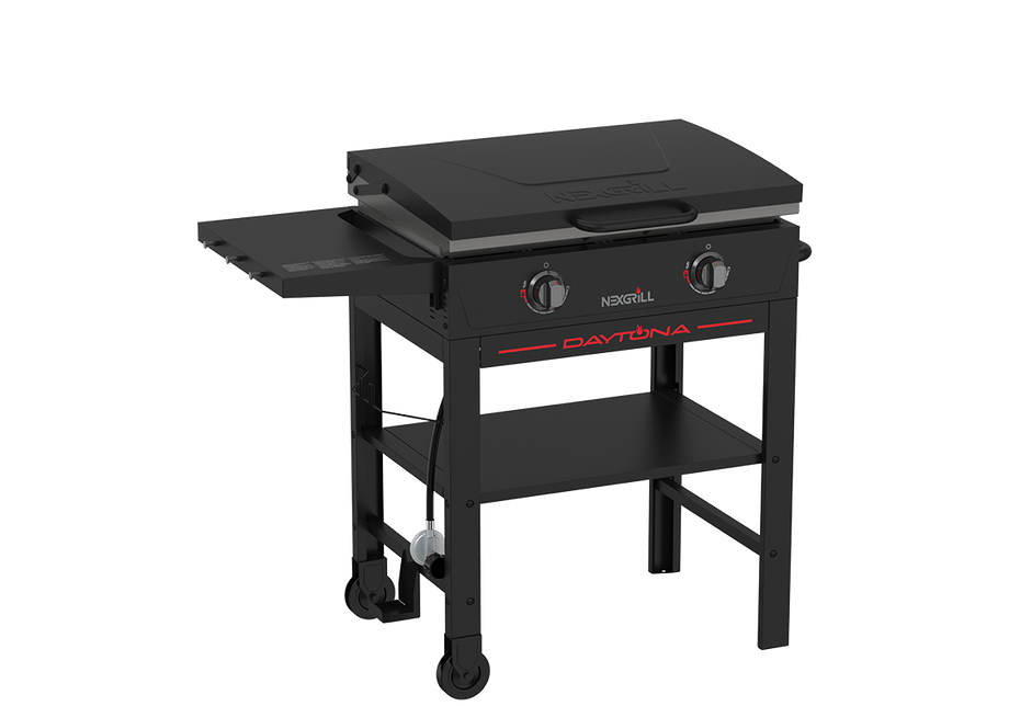 Daytona™ 28" 2-Burner Propane Gas Griddle with Lid in Black