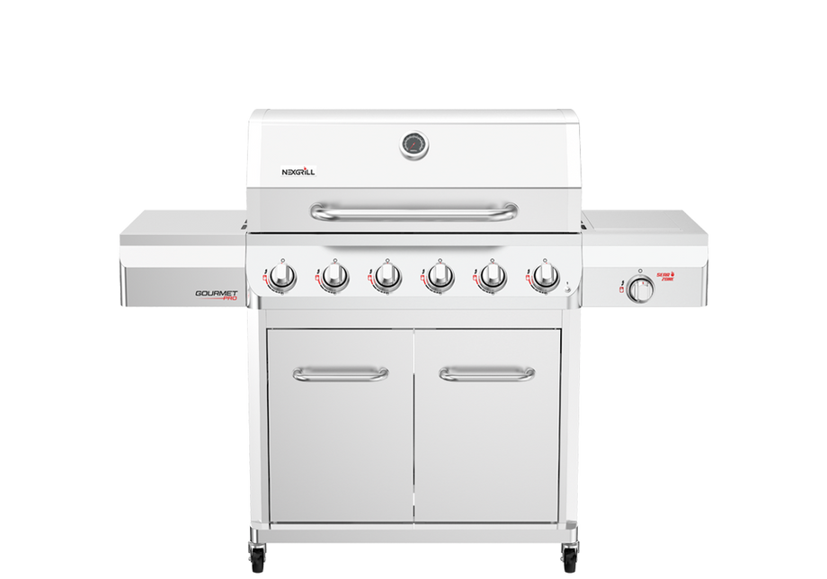 Gourmet Pro 6-Burner Stainless Steel Gas Grill with Searing Side Burner