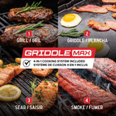 Gourmet Pro 6-Burner Graphite Dual Fuel Gas Grill with Searing Side Burner