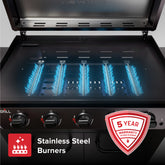 Daytona™ Pro 5-Burner NitroGuard™ Propane Gas Griddle