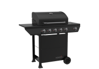 5 Burner Propane Gas Grill with Side Burner in Black