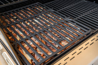 Deluxe 4-Burner Natural Gas Grill in Black with Ceramic Searing Side Burner
