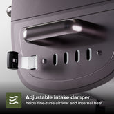 Nexgrill Oakford Outpost 29 Offset Smoker Charcoal Grill in Black