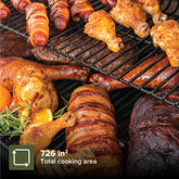 Nexgrill Oakford Outpost 29 Offset Smoker Charcoal Grill in Black