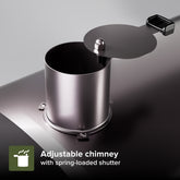 Nexgrill Oakford Outpost 29 Offset Smoker Charcoal Grill in Black