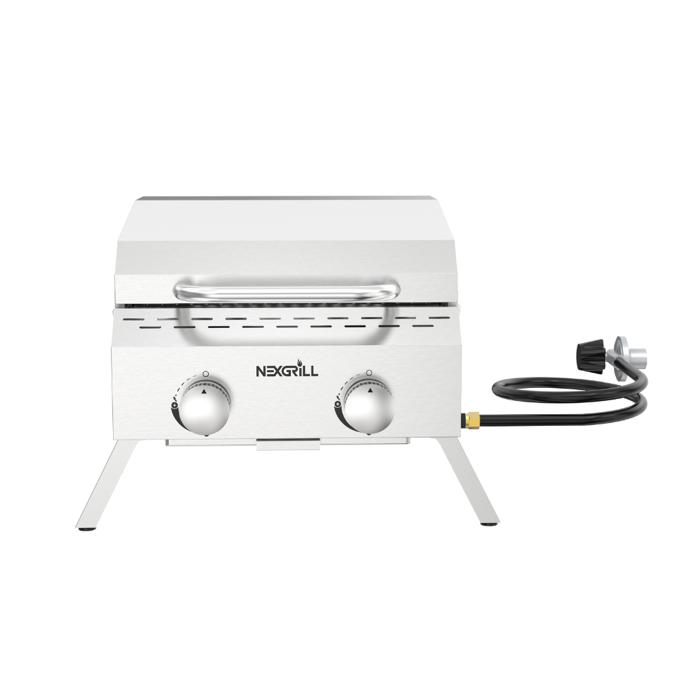 2-Burner Stainless Steel Portable Propane Gas Grill