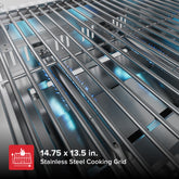 Nexgrill  2-Burner Portable Propane Gas Table Top Grill in Stainless Steel