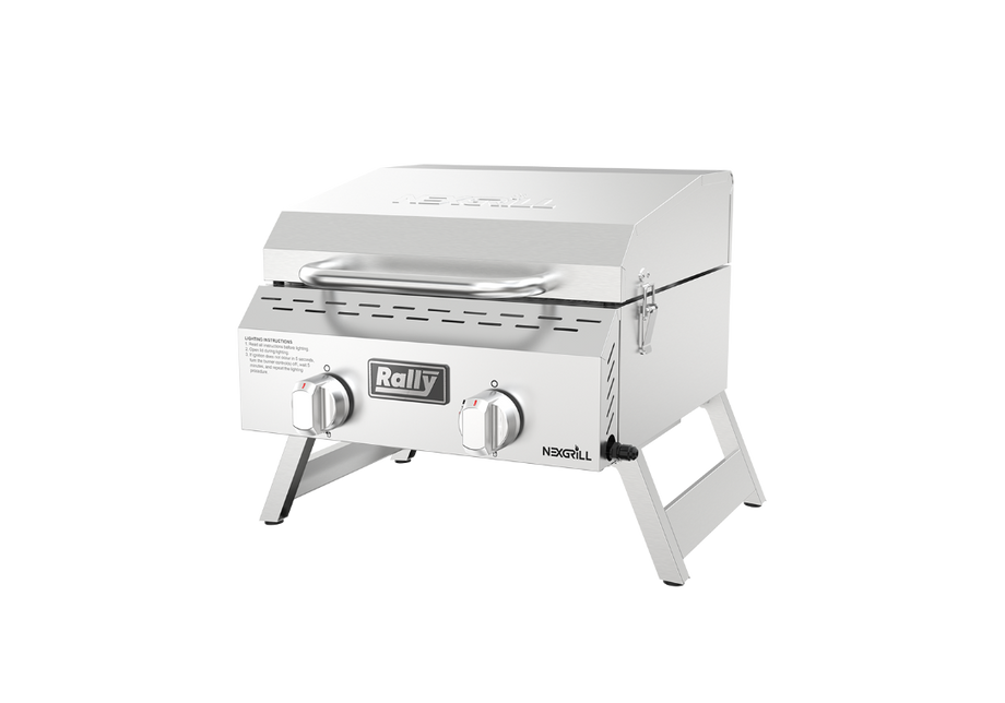 Rally™ 2-Burner Portable Stainless Steel Gas Grill
