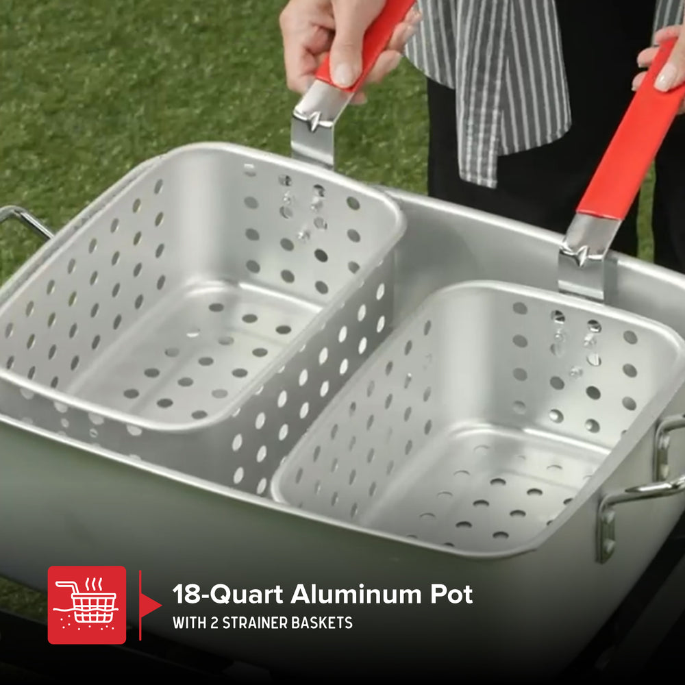 18 Qt. Fish Fryer with Double Baskets Package