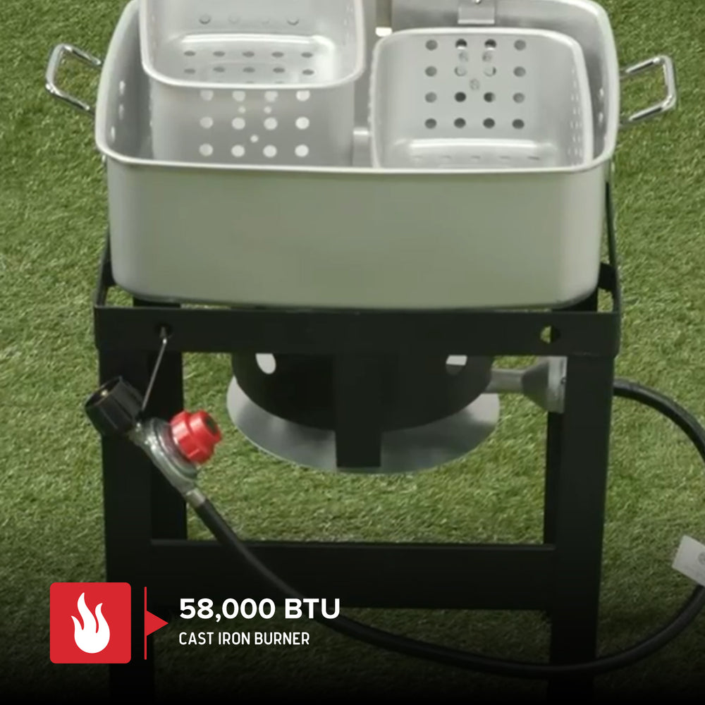 18 Qt. Fish Fryer with Double Baskets Package