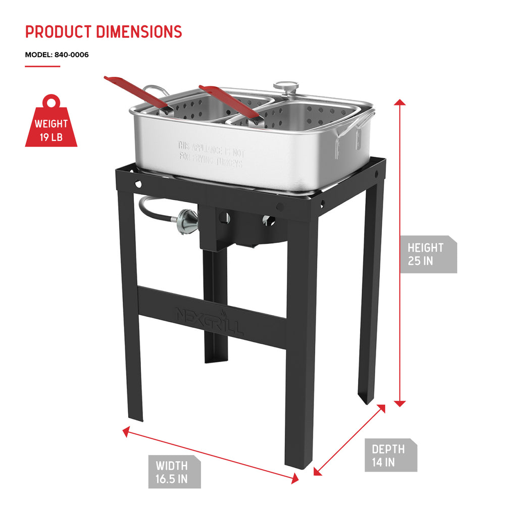 18 Qt. Fish Fryer with Double Baskets Package