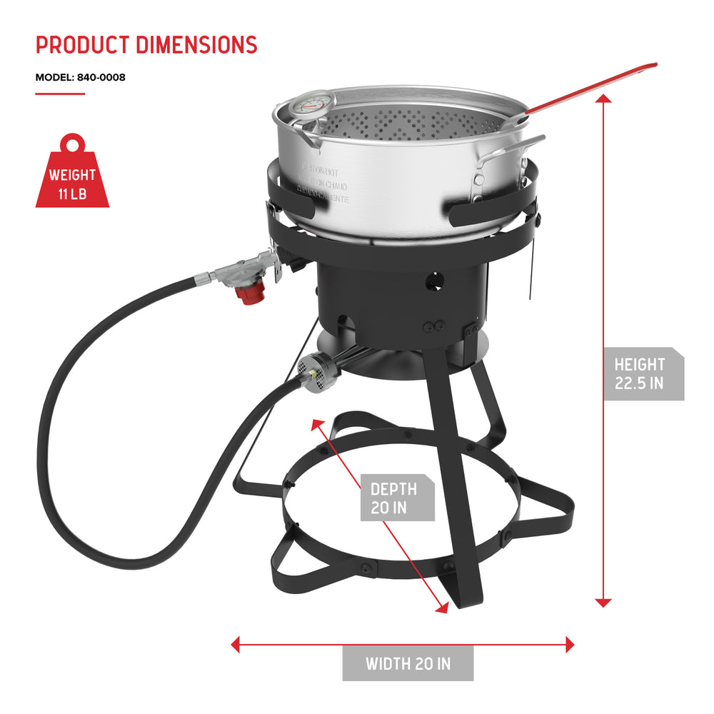 10 Qt. Fish and Wing Fryer Package