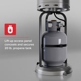 Sundara 48,000 BTU Stainless Steel Propane Standing Patio Heater with Wheels