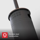 Sundara 48,000 BTU Matte Gray Propane Standing Patio Heater with Wheels