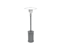 Sundara 48,000 BTU Matte Gray Propane Standing Patio Heater with Wheels