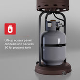 Sundara 48,000 BTU Bronze Propane Standing Patio Heater with Wheels