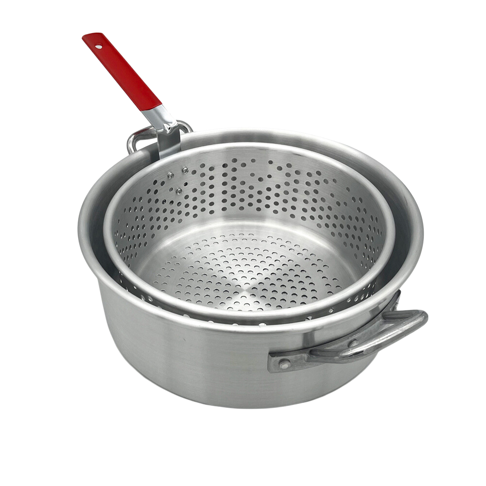 10.5 Qt. Aluminum Fryer Pot with Strainer