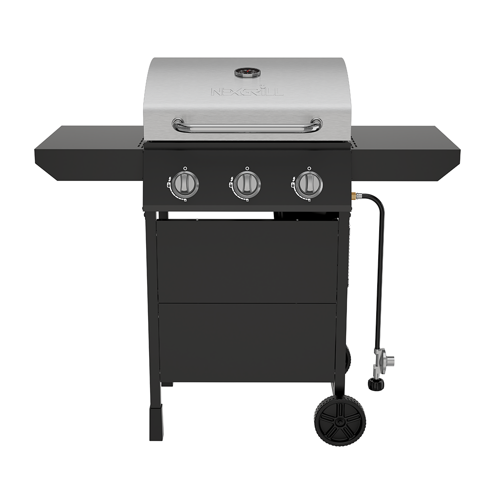 3-Burner Gas Grill with Side Shelves