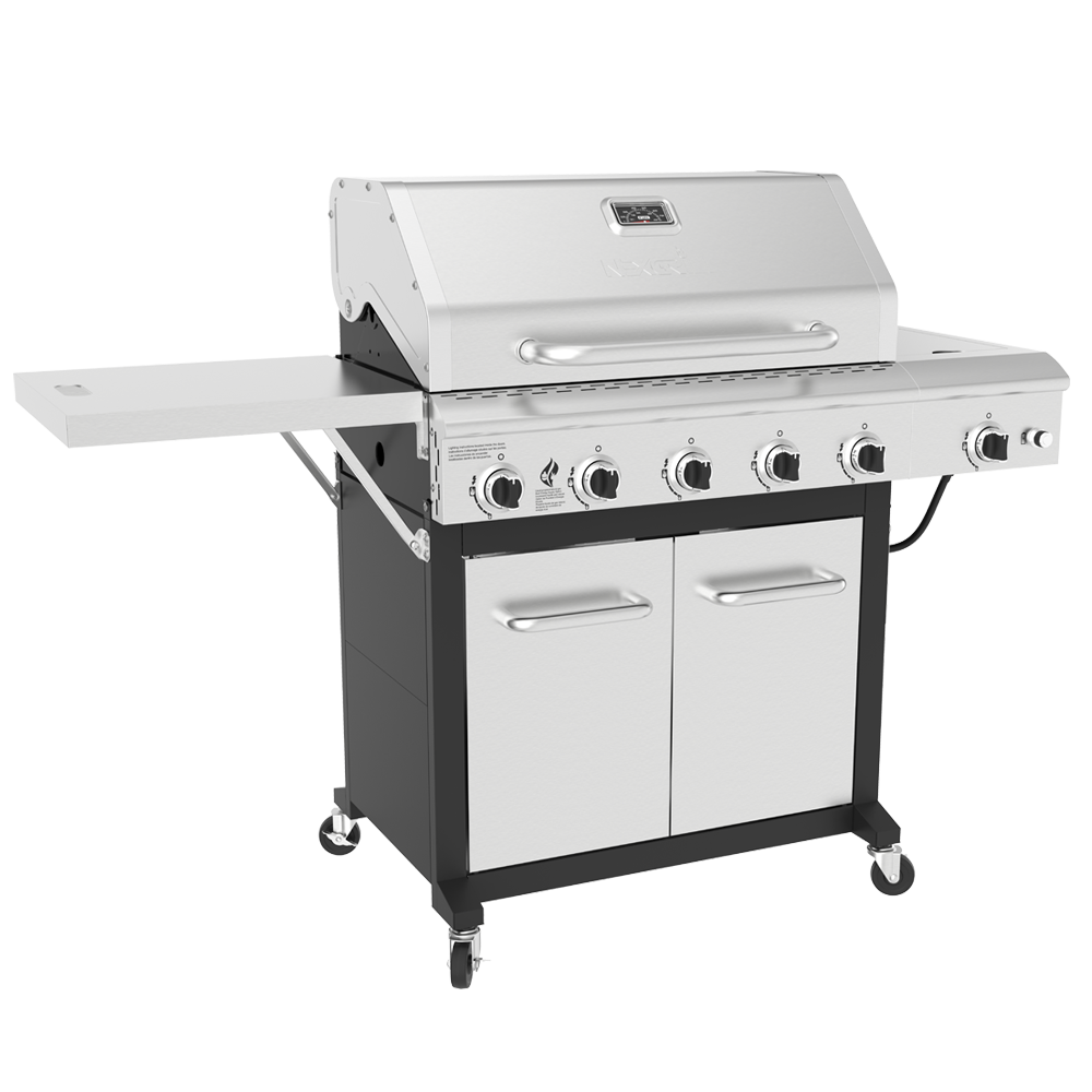 5-Burner Gas Grill w/ Side Burner and Foldable Side Shelf
