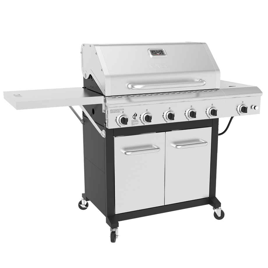 5-Burner Gas Grill w/ Side Burner and Foldable Side Shelf