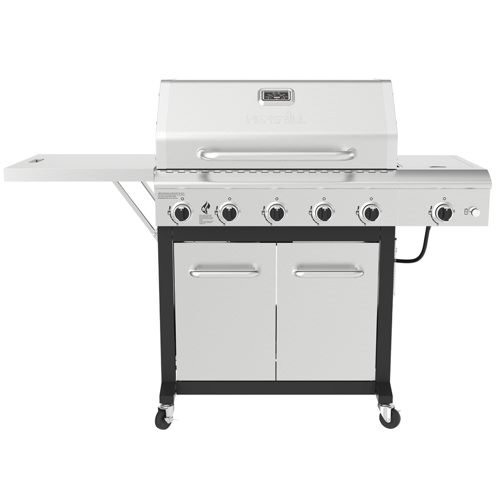 5-Burner Gas Grill w/ Side Burner and Foldable Side Shelf