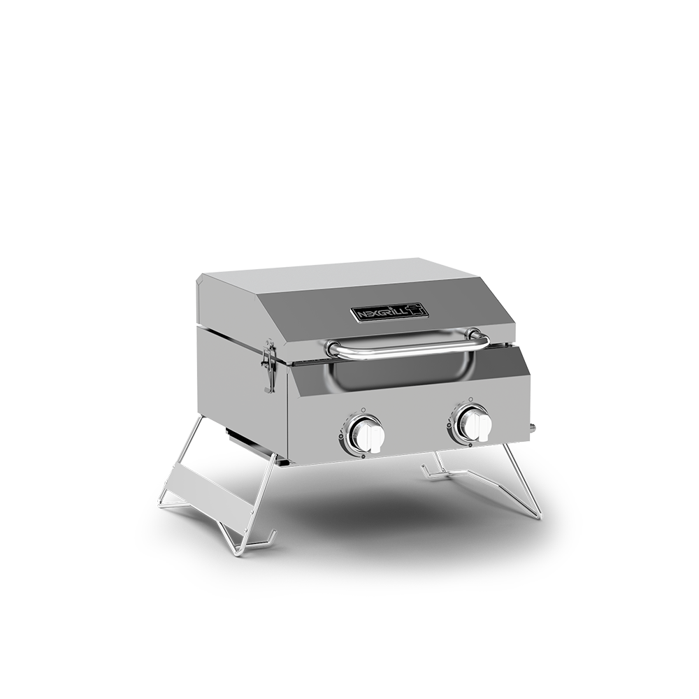 2-Burner Table Top Portable Propane Gas Grill