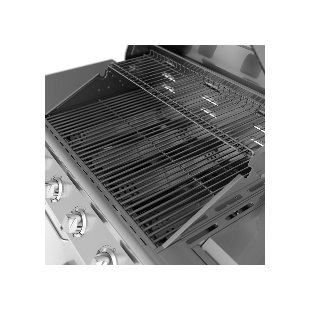 4-Burner Propane Gas Grill with Stainless Steel Side Burner